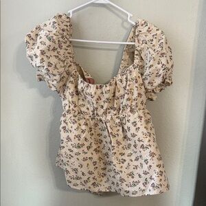 Floral Puff Sleeve Altar’d State Top